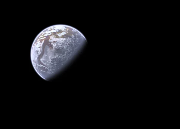 Planète grise dans l'espace — Photo