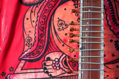 Old sitar clipart