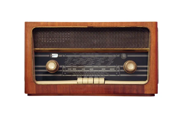 오래 된 골동품 라디오 — 스톡 사진