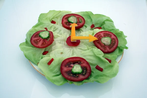 Salad clock — Stock Photo, Image
