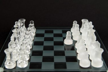 Glass chess - let's play clipart