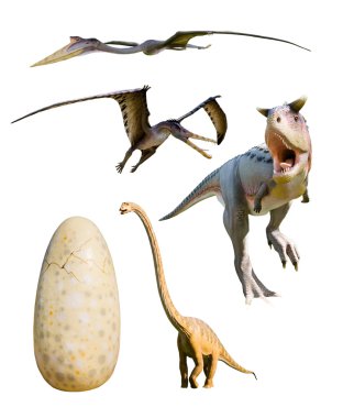 Four most popular dinosaurs - CP clipart