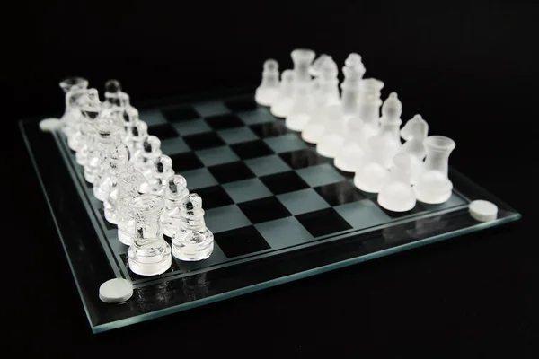 Skleněné šachy - Pojďme si hrát — Stock fotografie