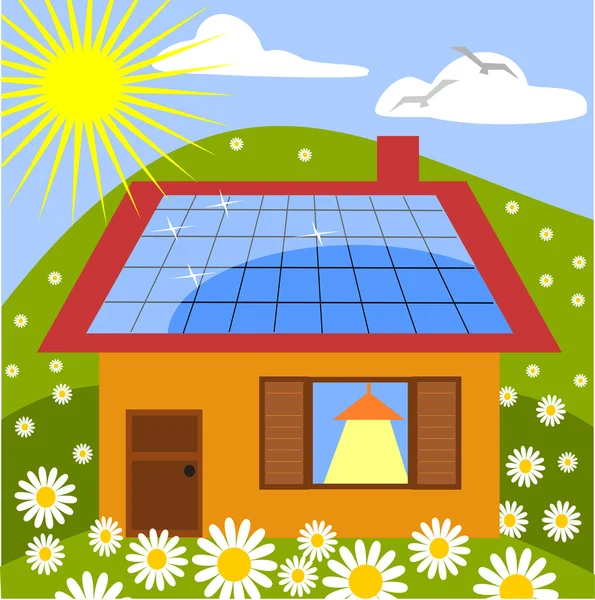Painel solar — Vetor de Stock