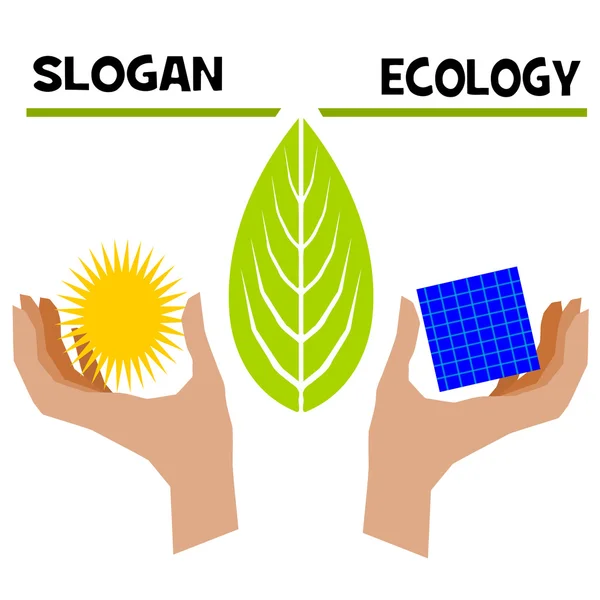 Ecologia Slogan — Foto Stock