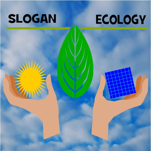 Slogan ecologie — Stockfoto