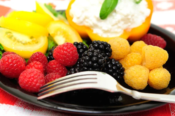 Lage calorie berry salade — Stockfoto
