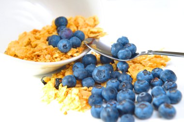 Cereal And Blueberries clipart