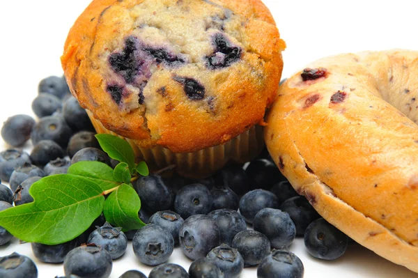 Muffin och bagel — Stockfoto