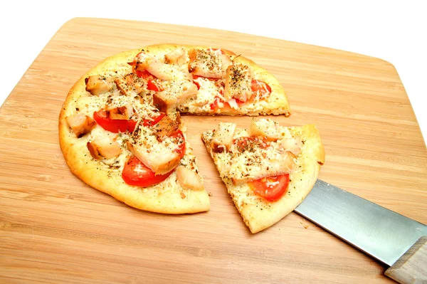 Kuřecí pizza — Stock fotografie