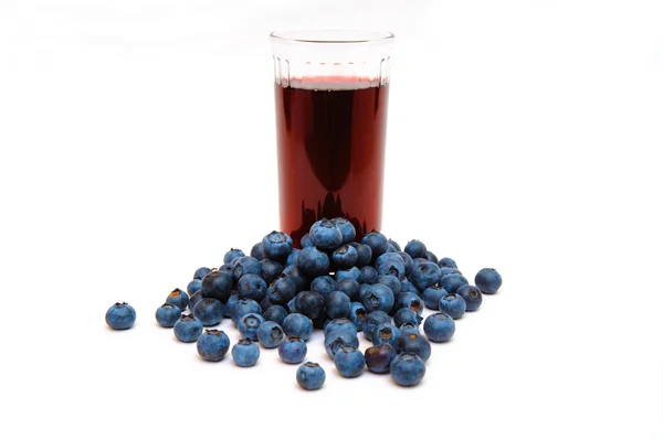 蓝莓和蓝莓汁 — 图库照片