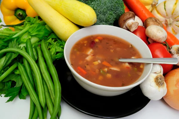 蔬菜汤 免版税图库图片