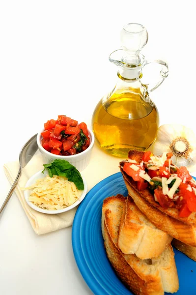 Bruschetta With Olive Oil — Stock Photo, Image
