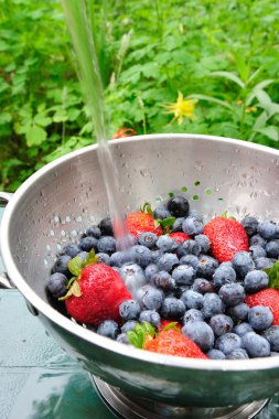 Blueberries And Strawberries clipart