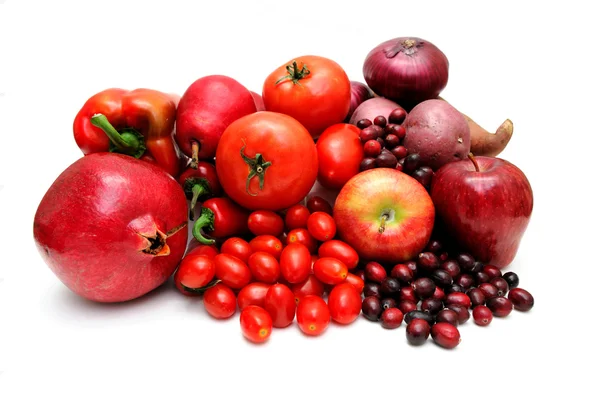 Frutas e legumes vermelhos — Fotografia de Stock