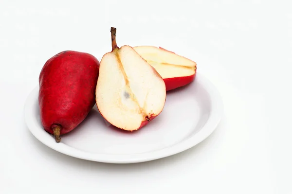 Sliced Red Pear — Stock Photo, Image