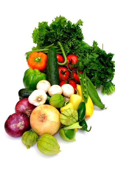 Légumes assortis sur blanc — Photo