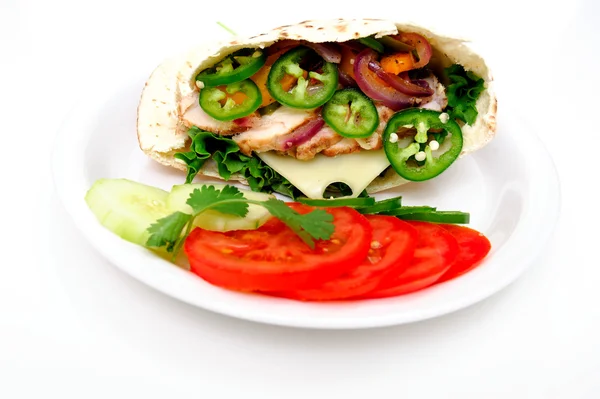 Sándwich de pan Pita — Foto de Stock