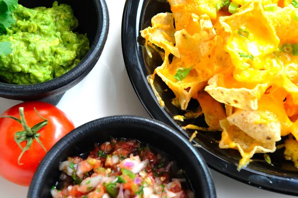 Nachos and Toppings — Stock Photo, Image