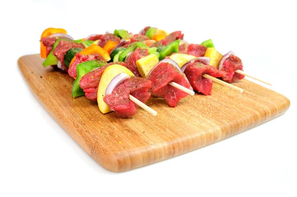 Steak And Vegetabe Kabob's — Stock Photo, Image