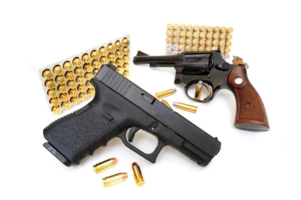 Pisztoly- és revolverlőszer — Stock Fotó