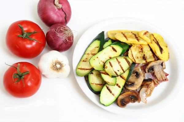 Mushrooms And Grilled Squash — Stock Photo, Image