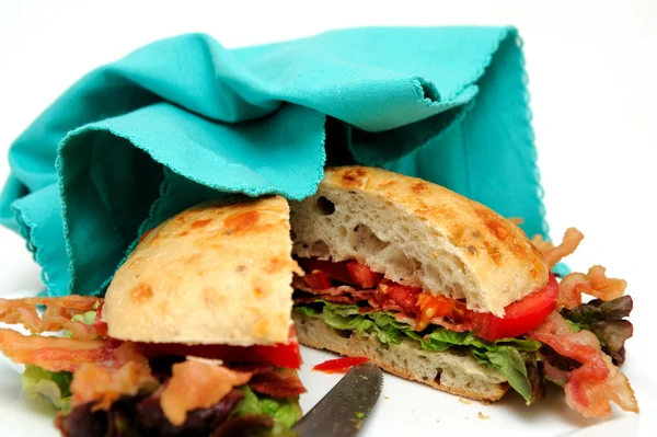 Lattuga al bacon e sandwich al pomodoro — Foto Stock