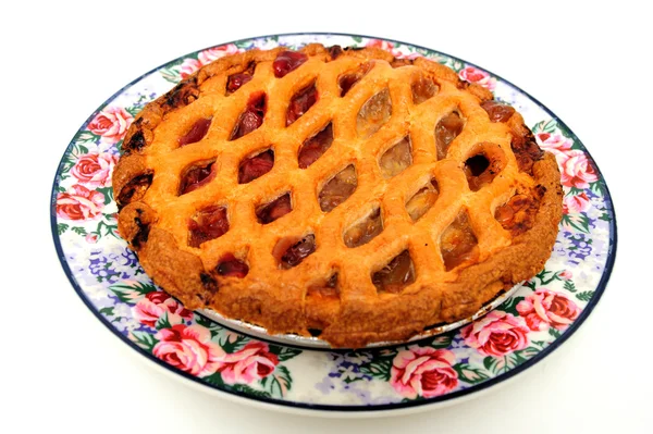 桜とリンゴのパイ — ストック写真