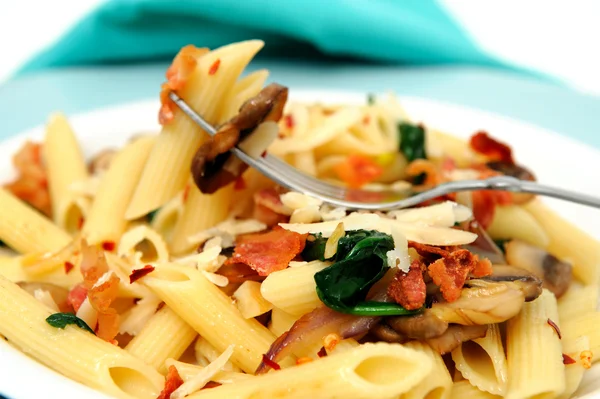 Penne Pasta On A fork — Stock Photo, Image