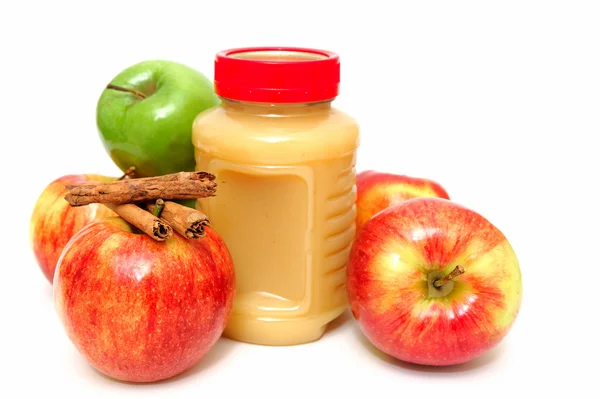 Applesauce And Apples — Stock Photo, Image