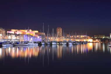 The old port of Marseille clipart