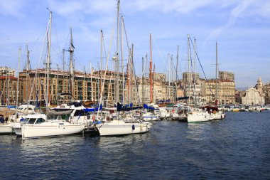 The old port of Marseille clipart