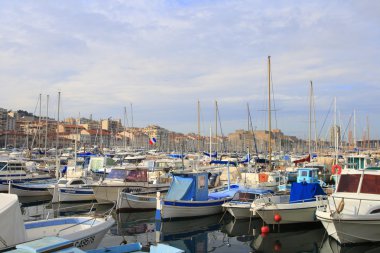 The old port of Marseille clipart