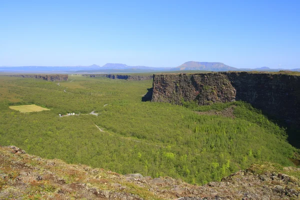 El cañón de Asbyrgi — Foto de Stock