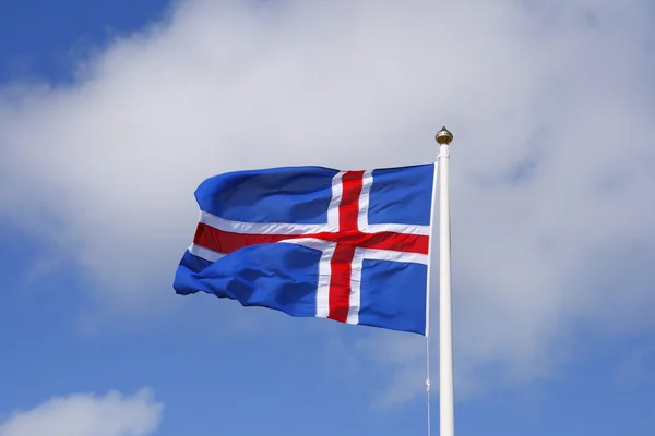 De vlag van IJsland — Stockfoto