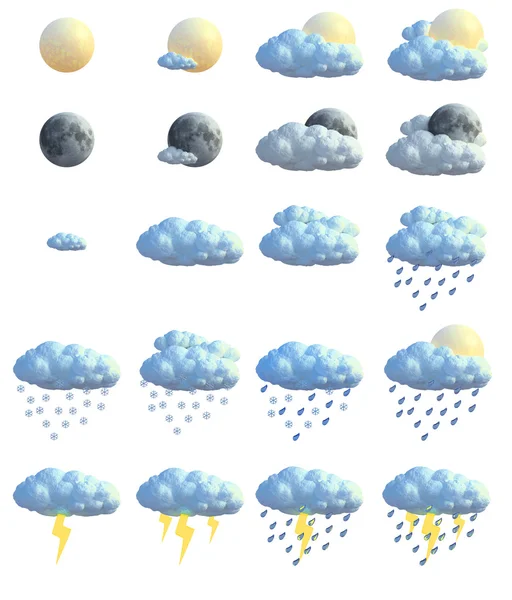 Ikony pogody — Zdjęcie stockowe