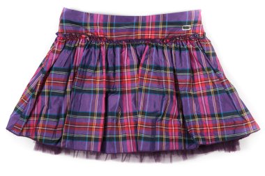 Rumpled checkered short skirt clipart