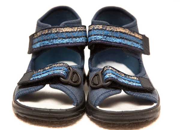 Muhteşem koyu mavi sandalet — Stok fotoğraf