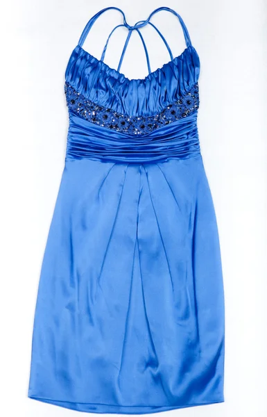 Vestido azul na moda — Fotografia de Stock