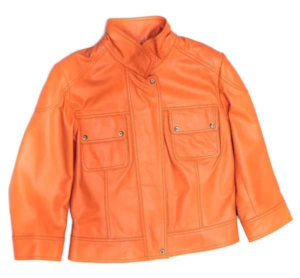 Orange leather jacket. — Stock Photo, Image