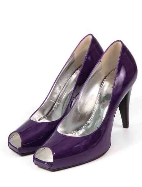 Violet female shoes — Stock Photo, Image
