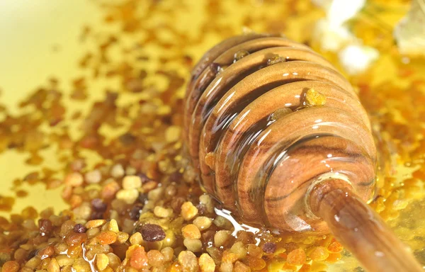 Мед и пыльца — стоковое фото