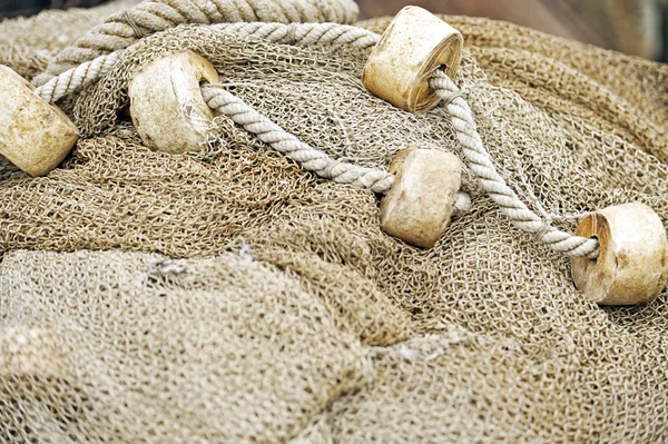 Fishing net with floats — Stock Photo, Image