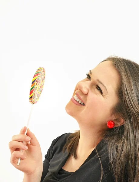Girl with a lolipop — Stock Photo, Image