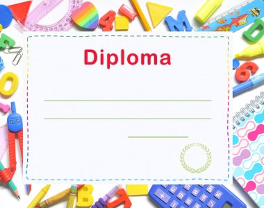 Preschool diploma clipart