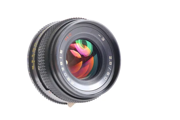 Izolované fotoaparát čočka — Stock fotografie
