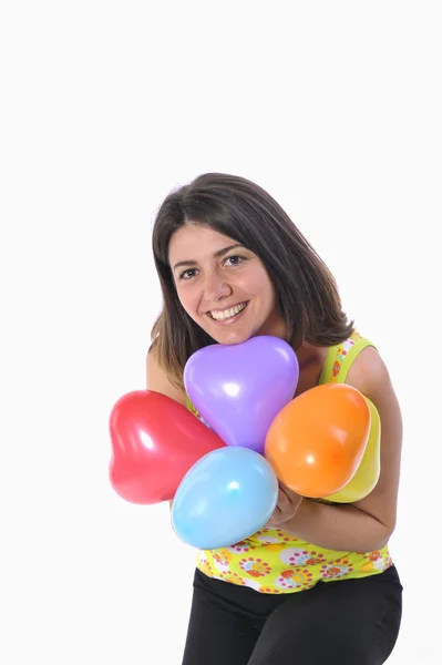 Dziewczyna z balony — Zdjęcie stockowe
