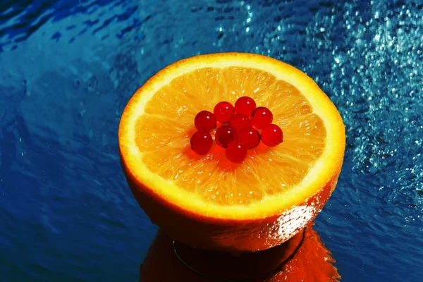 Färsk apelsin närbild — Stockfoto