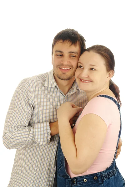 Чоловік і жінка обожнюють обійматися — стокове фото
