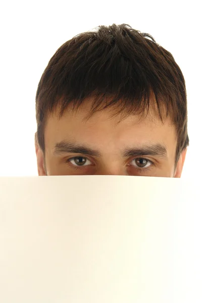 Man eyes with empty screen — Stock Photo, Image